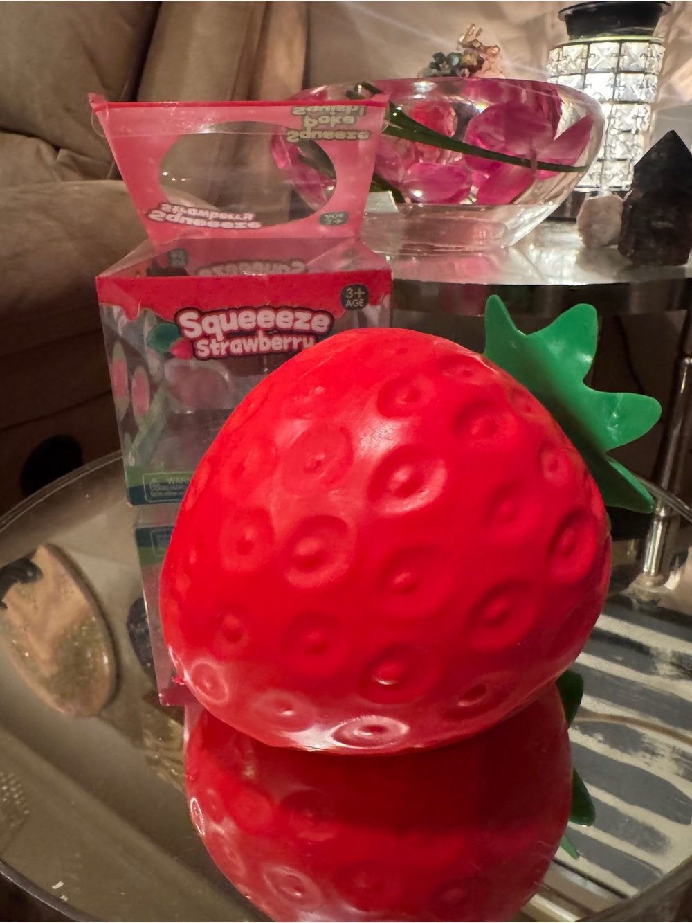 Squeeze Scented Strawberry Toy - Red